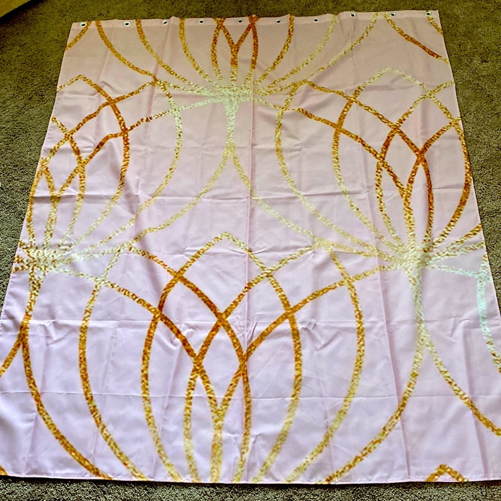 Light pink and Gold Cloth Curtain